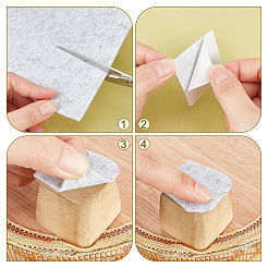 自己粘着ポリエステルフェルト生地  DIY工芸品  ライトグレー  300x30x0.2cm&nbsp;DIY-WH0430-455B-02