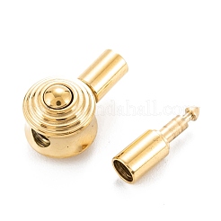 304ステンレススチール製バヨネット留め具  フラットラウンド  18KGP本金メッキ  21x8.5x9.5mm  穴：3mm&nbsp;STAS-P285-04G