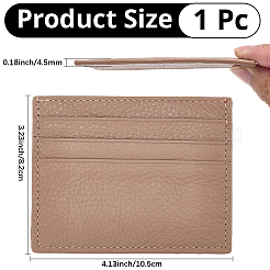 牛革バンドカード名刺ホルダー1個  長方形  キャメル  82x105x4.5mm&nbsp;AJEW-CL0002-52A
