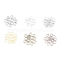 アイアンスプリットリング  ダブルループ丸カン  ミックスカラー  7x1.4mm  内径：6.3mm  6色  約6000個/500g&nbsp;IFIN-JQ0001-04-7mm