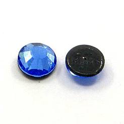 ガラスホットフィックスラインストーン  グレードAA  フラットバック＆多面  半円  サファイア  ss16  3.8~4.0mm  約1440個/袋&nbsp;LS-RGLA-A019-SS16-206