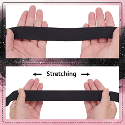 4.7ヤードのポリエステル弾性リボン  洋服アクセサリー  ショッキングピンク  1-1/8インチ（30mm）&nbsp;OCOR-GF0005-70B