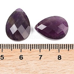 天然石アメジストペンダント  ファセットティアドロップチャーム  18x13x6mm&nbsp;PW-WGF49F5-01