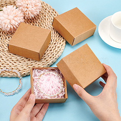 厚紙のジュエリーボックス  正方形  記念日のために  結婚式  誕生日  ペルー  8.6x8.6x3.6cm  展開：24.3~25.3x24.3~25.3x0.05cm  2個/セット&nbsp;CBOX-WH0003-28A