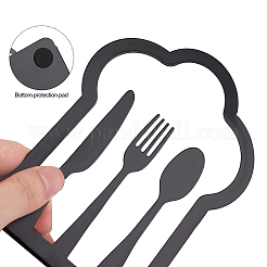 ステンレス製のブックエンド  重い本の場合  本棚ホルダー家の装飾  食器  ブラック  12x10.3x16.2cm&nbsp;ODIS-WH0011-05