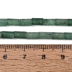 天然石グリーンアベンチュリンビーズ連売り  六角柱  5~7.5x3.5~4.5mm  穴：0.6~0.8mm  約57~64個/連  14.76~15.55インチ（37.5~39.5cm）&nbsp;GG-N002-01A-23