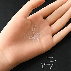 アクリル製鼻骨リング  彼女のためのピアスボディジュエリー  ホワイト  10x2mm  ピン：0.7mm&nbsp;AJEW-YW0001-06E