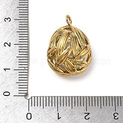 304ステンレスペンダント  プラスチック製の模造パールビーズ付き  オーバル  22x15.5x14mm  穴：2.5mm&nbsp;LS-STAS-P395-14A-G
