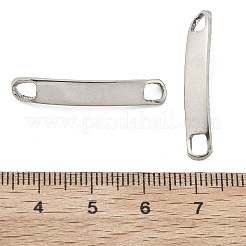 201 ステンレス鋼リンク/コネクター  カーブ四角形  空白タグのスタンプ  ステンレス鋼色  30x5x1.2mm  穴：4x3mm.&nbsp;STAS-S158-10B-P