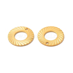 ステンレスペンダント201個  ラウンドリングチャーム  24KGP本金メッキ  13x0.5mm  穴：1.2mm&nbsp;STAS-P320-22B-G