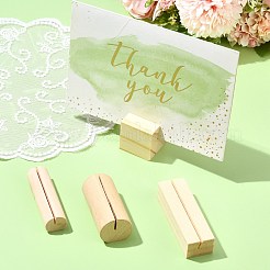 20個 4スタイル木製名刺ホルダー  名刺入れ  結婚式のための  誕生日パーティーのテーブル番号記号  バリーウッド  18~30x30~70x16~30mm  5個/スタイル&nbsp;AJEW-CJ0001-43