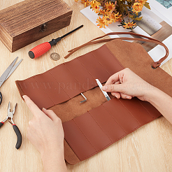 PUレザーツールオーガナイザー  工具収納ロール  長方形  シエナ  38.3x25x0.35cm&nbsp;ABAG-CL0001-53B