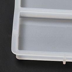Diy シリコーン長方形バッジ リール ペンダント型  レジン型  UVレジン用  エポキシ樹脂ジュエリー作り  混合模様  188x149x8.5mm  穴：6x22.5mm  内径：59~115.5x45~76.5mm&nbsp;LS-DIY-G079-17