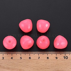 透明なアクリルビーズ  染め  多面カット  ティアドロップ  ショッキングピンク  15x14.5mm  穴：2mm  約243個/500g&nbsp;MACR-S373-10E-09