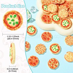 30個 5スタイル 樹脂製模造ピザ  シミュレーション食品  小道具の装飾のふりをする  ミックスカラー  28.5~31x5~7mm  6個/スタイル&nbsp;RESI-CJ0005-27