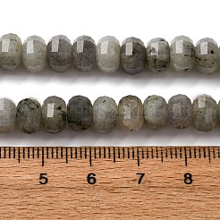 天然石ラブラドライトビーズ連売り  多面カット  カボチャ  8x5mm  穴：1mm  約70~72個/連  14.17''~15.16''（36~38.5センチメートル）&nbsp;G-P587-D13-02