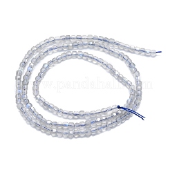 天然石ラブラドライトビーズ連売り  多面カット  キューブ  2x2x2mm  穴：0.6mm  約182個/連  15.16''~15.55''（38.5~39.5センチメートル）&nbsp;G-P457-B01-19