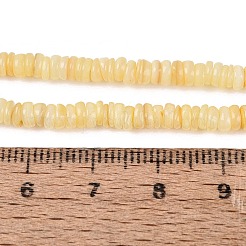 天然淡水シェルビーズ連売り  ヒシビーズ  染め  ディスク  淡いチソウ  3~4x0.5~2.5mm  穴：0.5mm  約248~261個/連  14.57~15.35インチ（37~39cm）&nbsp;SHEL-Q028-01B