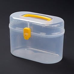 プラスチックの箱  マスク収納ボックス  ハンドル付き  長方形  ホワイト  9.4x17.2x12.6cm&nbsp;CON-F018-04