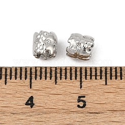 真鍮製スペーサービーズ  クローバー  プラチナ  5x5mm  穴：3mm&nbsp;KK-D375-32P