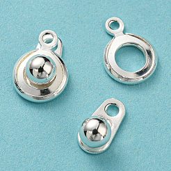 201ステンレススチールスナップ留め  銀  15x9x5mm  穴：1.5~1.8mm&nbsp;STAS-C042-02S