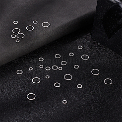 600個 4スタイル 304ステンレススチールオープン丸カン  ラウンド  DIYジュエリー製作用  銀  20ゲージ  4~8x0.8mm  内径：2.4~6.4mm  150個/スタイル&nbsp;STAS-BBC0006-01