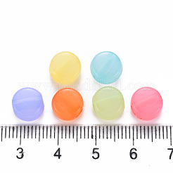 透明なアクリルビーズ  染め  フラットラウンド  ミックスカラー  8.5x5.5mm  穴：2.5mm&nbsp;X-MACR-S373-05E