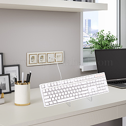 プラチナメッキの鉄製サポート付き2段アクリルキーボードディスプレイスタンド1個  透明  16.6x13.4x7.9cm&nbsp;ODIS-CP0001-12B