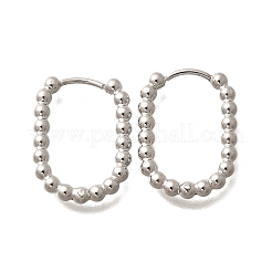 女性用304ステンレスフープピアス  オーバル  ステンレス鋼色  19.5x2.5x13.5mm&nbsp;LS-EJEW-M068-08B-P