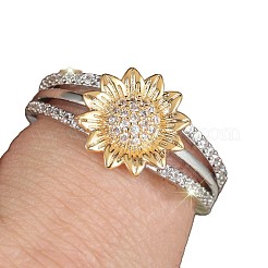 真鍮パヴェキュービックジルコニア指輪  花  プラチナ  usサイズ10（19.8mm）&nbsp;FS-WG273A5-05