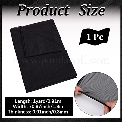 95%ポリエステルと5%スパンデックスのメッシュ生地  DIYクラフト用品  服装アクセサリー  ブラック  1800x0.3mm&nbsp;DIY-WH20050-03B