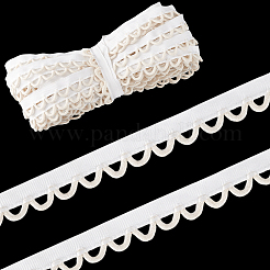 10ヤードのコットンシングルピコットエッジリボン  手作りレーストリミング  ホワイト  5/8インチ（15mm）&nbsp;OCOR-WH0070-142A