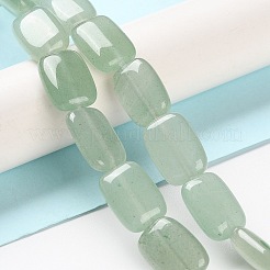天然石グリーンアベンチュリンビーズ連売り  長方形  14~15x10~11x5~5.5mm  穴：1~1.2mm  約28個/連  16.02インチ（40.7cm）&nbsp;G-K357-D13-01