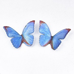 アクリルパーツ  3dプリント  蝶  空色  31x23x1mm  穴：1.2mm&nbsp;X-KY-I007-44