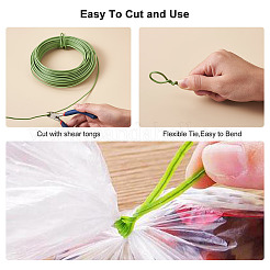 丸鉄線1巻  プラスチックコーティング付き  ガーデニング用品  オリーブドラブ  2.5mm  約21.87ヤード（20m）/ロール  1ロール&nbsp;FIND-YS0001-05C