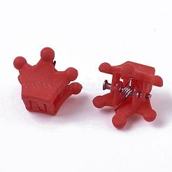 子供のヘアアクセサリー  スプレー塗装アクリルバンスクリップ  クラウン  ミックスカラー  15x13mm&nbsp;OHAR-S197-051