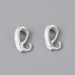 合金ペグベイル  ペンダントピンチベイル  銀  12x5x6mm  穴：3mmと6x3.4mm  ピン：1mm&nbsp;FIND-WH0013-79B