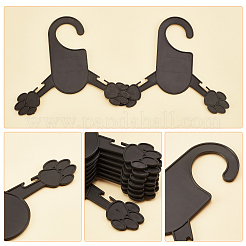 プラスチック製のペットハンガー  ペット衣類用品用  ブラック  150x180x4mm&nbsp;AJEW-WH0244-13