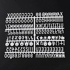 文字と数字のフェルトボード  プラスチックホルダー付き  ホワイト  228x302x6mm&nbsp;DIY-XCP0003-24