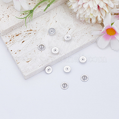 真鍮製イヤーナット24個  帽子  プラチナ  8x4mm  穴：0.7mm&nbsp;KK-ME0003-65P