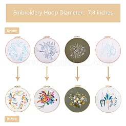4セット4スタイル刺繡ツールアクセサリー  プラスチック製のクロスステッチ刺繍フープ  鉄ネジと綿布で  ミックスカラー  1セット/スタイル&nbsp;DIY-SZ0003-20