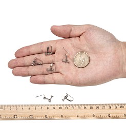 変色しにくい304ステンレススチールのクリップ式イヤリングセッティング  ステンレス鋼色  トレイ：3.5mm  13~14x12~13x5mm&nbsp;X-STAS-Q227-01