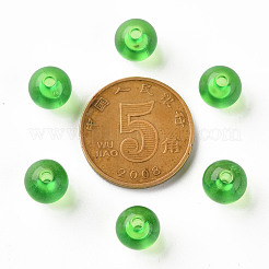 透明なアクリルビーズ  ラウンド  芝生の緑  8x7mm  穴：2mm  約1745個/500g&nbsp;MACR-S370-A8mm-734