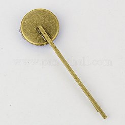 鉄の髪ボビー·ピン  アクリルラインストーンカボション付き  ミックスカラー  63mm&nbsp;PHAR-JH00022