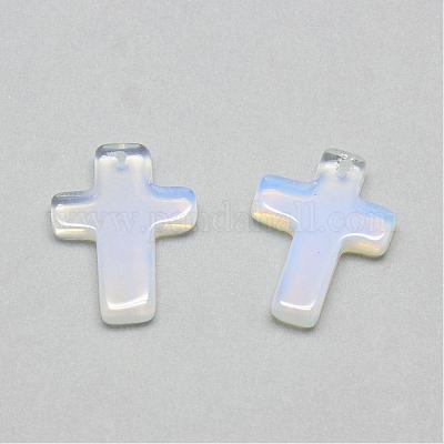 オパールペンダント  クロス  18x13x3~4mm  穴：1mm&nbsp;G-T002-30-1
