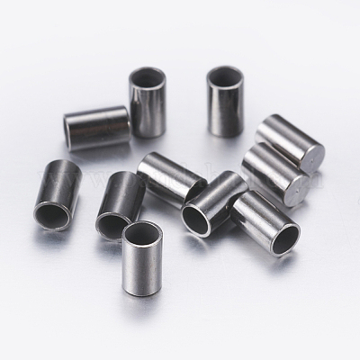 真鍮製コードエンドパーツ  エンドキャップ  コラム  ミックスカラー  5x3mm  内径：2mm&nbsp;KK-K192-09-1
