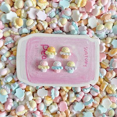 樹脂カボション  アイスクリーム  ミックスカラー  12x12.5x7.5mm&nbsp;RESI-H166-08A-1