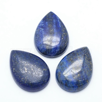 天然石ラピスラズリカボション  染め  ドロップ  34~35x24~25x6.5~7mm&nbsp;G-P393-G09-1