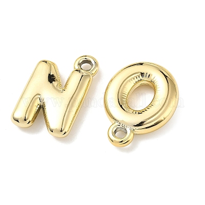 アクリルパーツ  文字チャーム  ゴールド  30~30.5x7.5~23.5x5~7.5mm  穴：3mm&nbsp;SACR-A010-01A-1