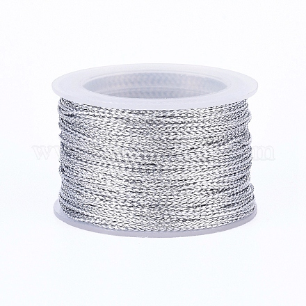 ナイロンメタリックコード  銀  1mm  約20m /ロール&nbsp;MCOR-E002-11-1